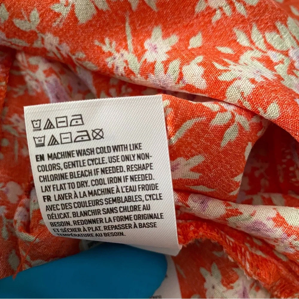 AEO Orange Floral Print Mini Dress - Picture 8 of 11